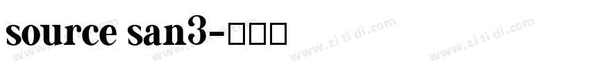 source san3字体转换